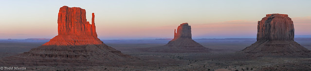 Monument Valley - panorama at sunset