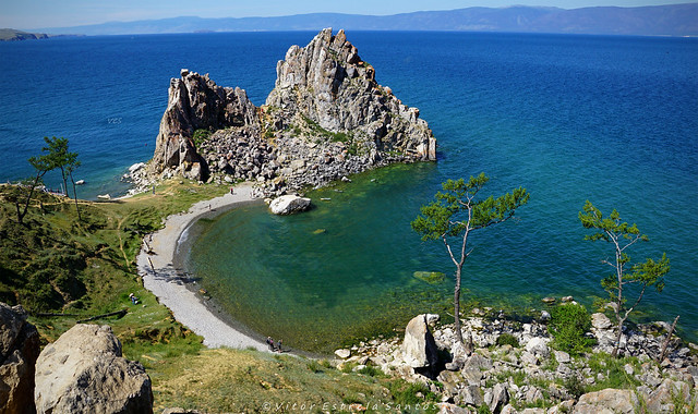 Baikal Lake, Olkhon Island, Cape Burkhan, Shaman Rock