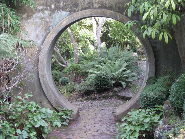 The Round Entrance to the Japanese Gardens - the Forest Glade Gardens; Mount Macedon Road, Mount Macedon
