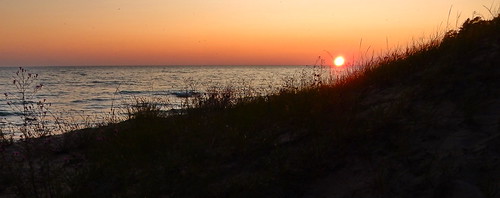 Pte. Aux Chenes Sunset 1 by nelhiebelv, Pte. Aux Chenes is on the north shore of Lake Michigan.pteauxchenes michigan up lakemichigan sunset 