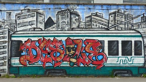 42 LOIRE SAINT-ETIENNE stas tram tramway  tag graffitti | by memoire2citevol76