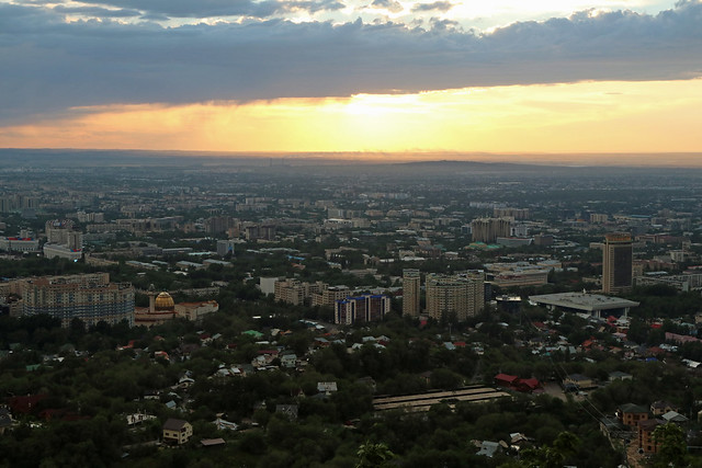 172. Sunset View Over The City, Kok-Tobe Hill, Almaty, Kazakhstan
