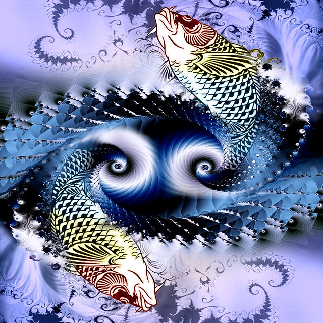 Fish in the blue sea