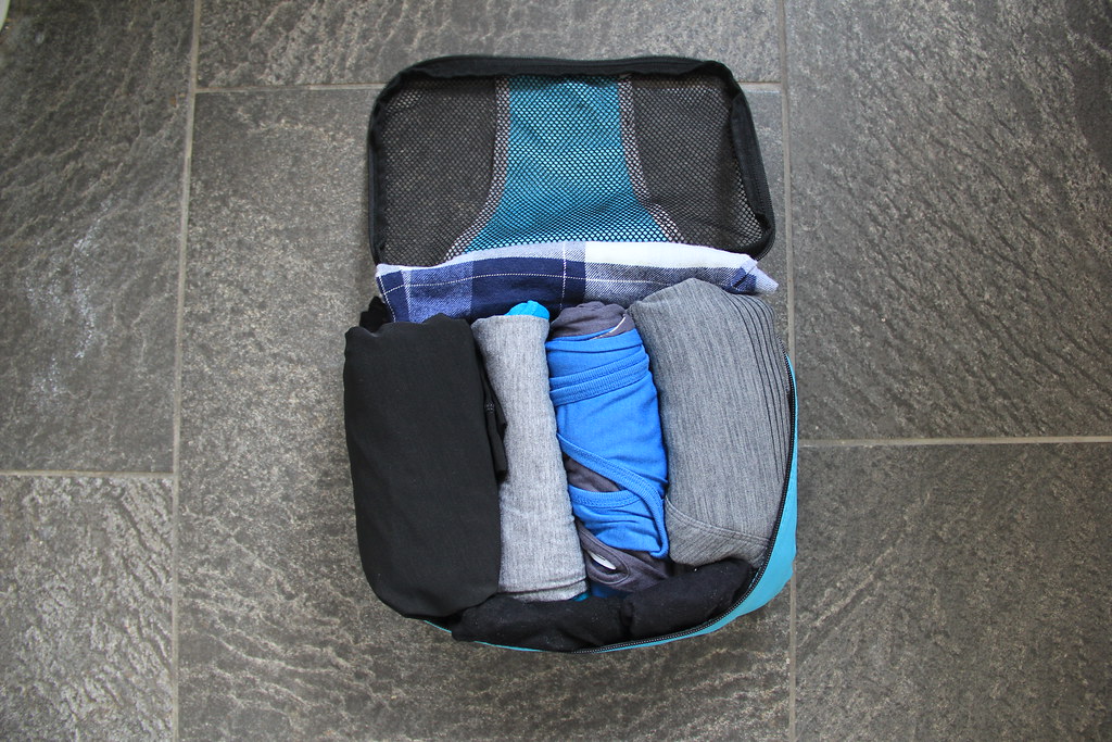 All my clothes inside the eBags small packing cube