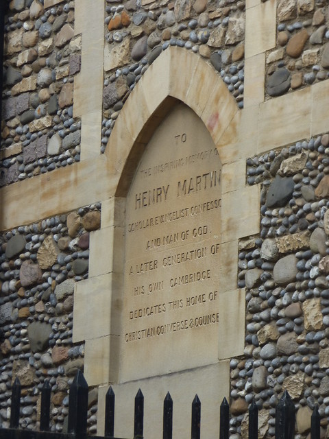 Henry Martyn Hall - Market Street, Cambridge - plaque - Henry Martyn