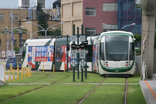 Kaohsiung Metro CAF Urbos 3 series in Hamasen.Sta, Kaohsiung, Taiwan /Aug 12, 2019