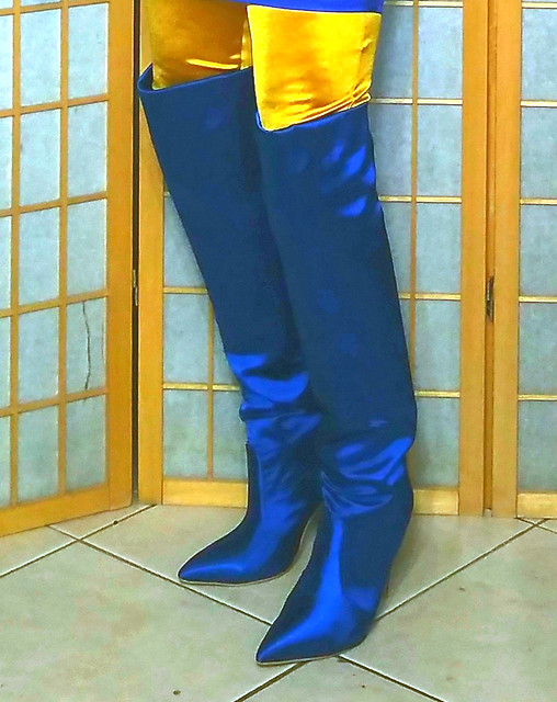 Blue Satin Boots - a photo on Flickriver