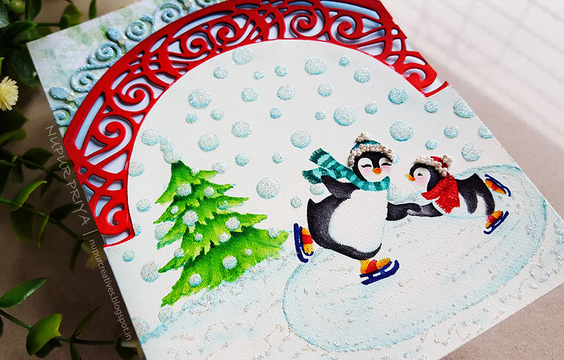 No-Line Watercoloring and Ice Skating Penguins_Nupur Priya_3