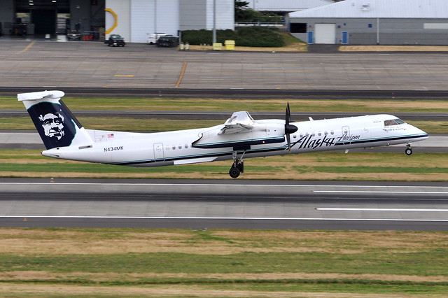 Alaska Airlines (Horizon Air) - Bombardier (De Havilland Canada) DHC-8-402Q (Dash 8 / Q400) - N434MK - Milton G. Kuolt II - Portland International Airport (PDX) - June 3, 2015 6 107 RT CRP