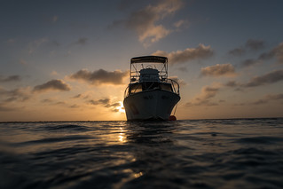 Gorgeous end of a dive on Bonaire in the Caribbean