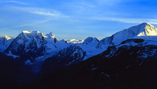 Tramonto sulle Alpi di Arolla (agosto 1979)