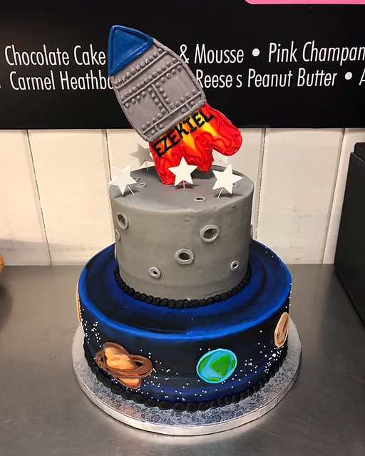 Space Theme Cake by Gina's Piece of Cake