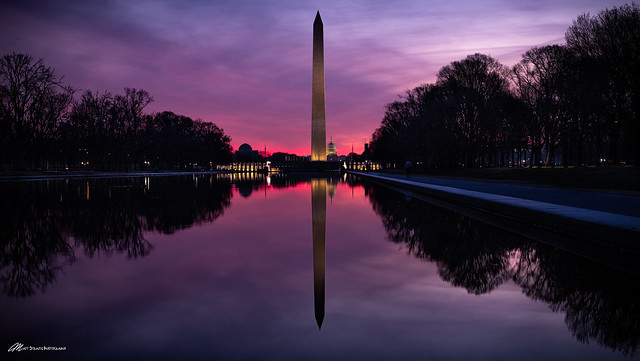 Sunrise over Washington DC