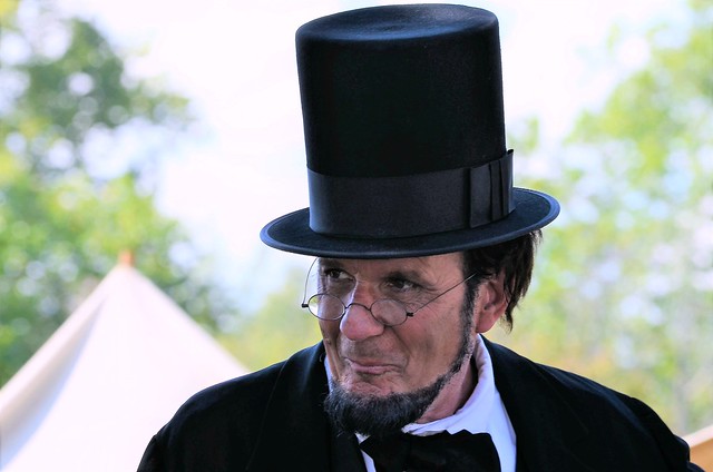 Mr. Lincoln Cracks Himself Up Telling a Story