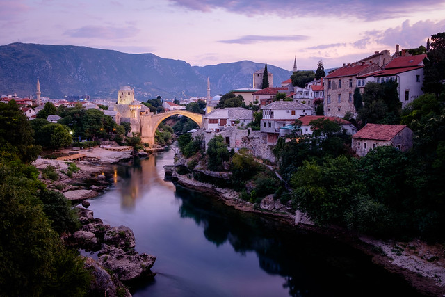 The beauty of Mostar old town, Bosnia and Herzegovina (Unesco world heritage site)