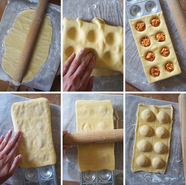 How to make fresh gluten free filled pasta (ravioli) from scratch - step by step guide - stuffed with pesto and mozzarella