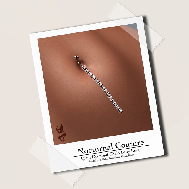 Qiani Diamond Chain Belly Ring AD