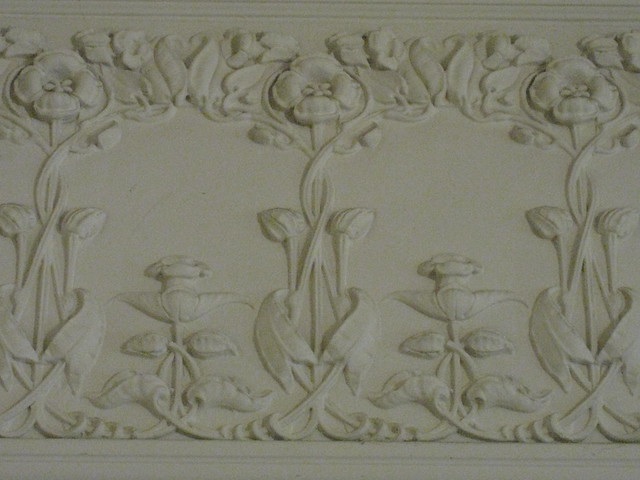 Art Nouveau Mouldings Above the Picture Rail of the Drawing Room of 