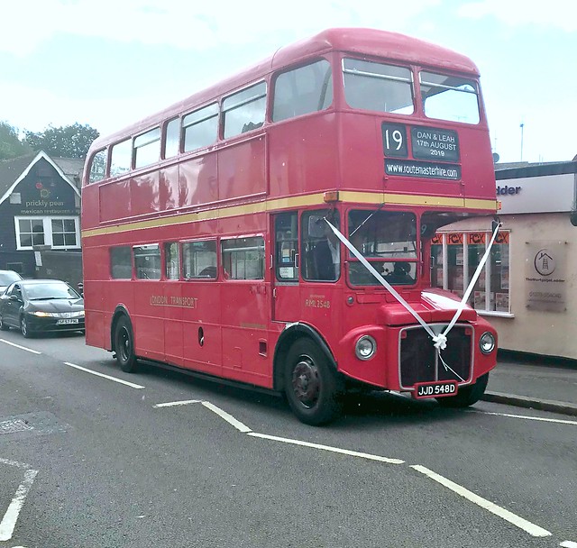 Routemaster Hire Ltd . Welham Green , Hatfield , Hertfordshire . JJD548D . Hockrill Hill , Bishop’s Stortford , Hertfordshire . Saturday 17th-August-2019 .