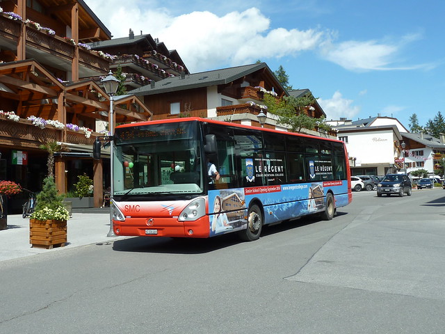 Crans-Montana (VS-Suisse) - Irisbus Citélis 12 des SMC (Sierre-Montana-Crans) sur une navette interne à la station