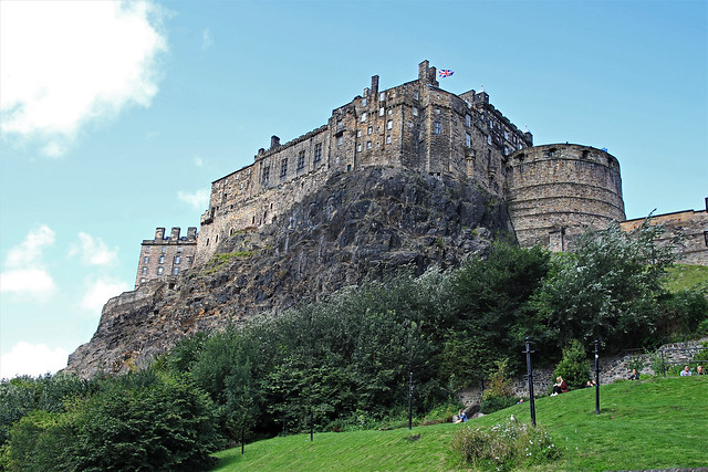 Edinburgh Castle from the Grassmarket.