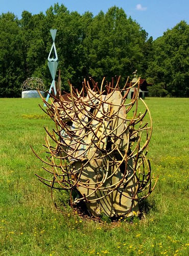 virginia bobcage bobcagesculpturefarm publicart outdoorart outdoorsculpture halifaxcounty folkart junkart