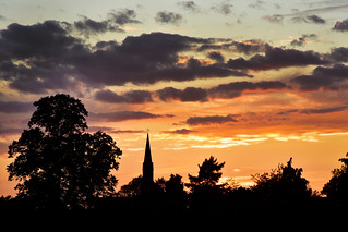 Sunset over Cambridgeshire