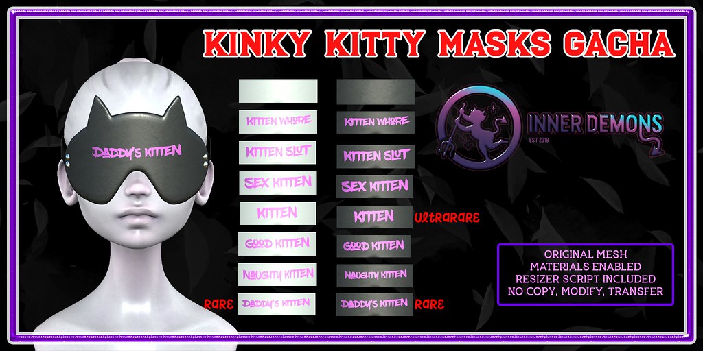 {ID} Kinky Kitty Mask Gacha