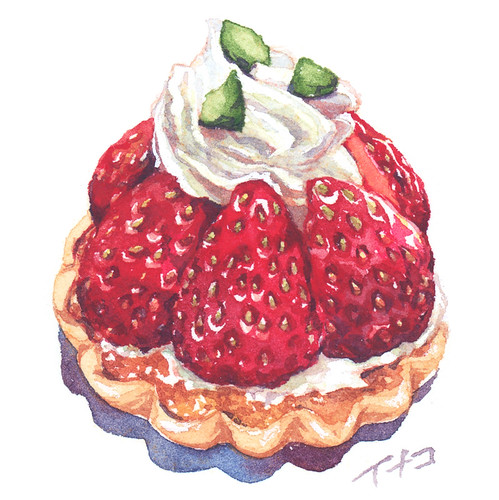 Strawberry tart cake