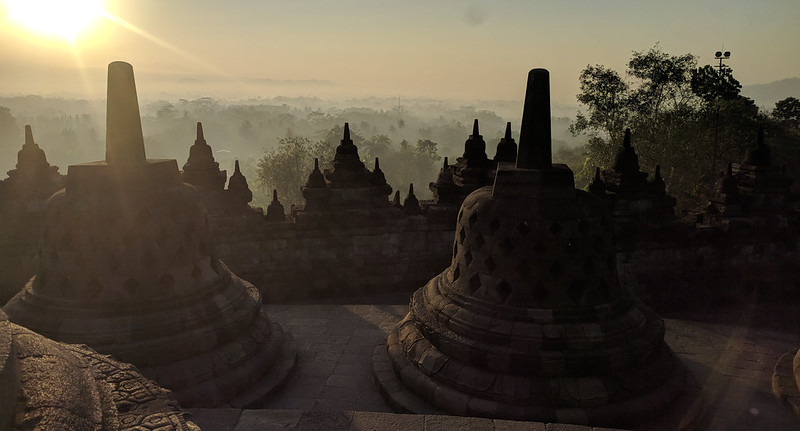 vista desde el templo de Borobudur