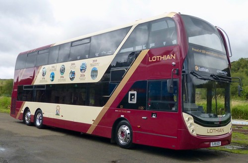 SJ19 OZD ‘Lothian Buses’ No. 11125, ‘1919 100 Years 2019’. Volvo B8L / Alexander Dennis Ltd. Enviro 400XLB /3 on Dennis Basford’s railsroadsrunways.blogspot.co.uk’