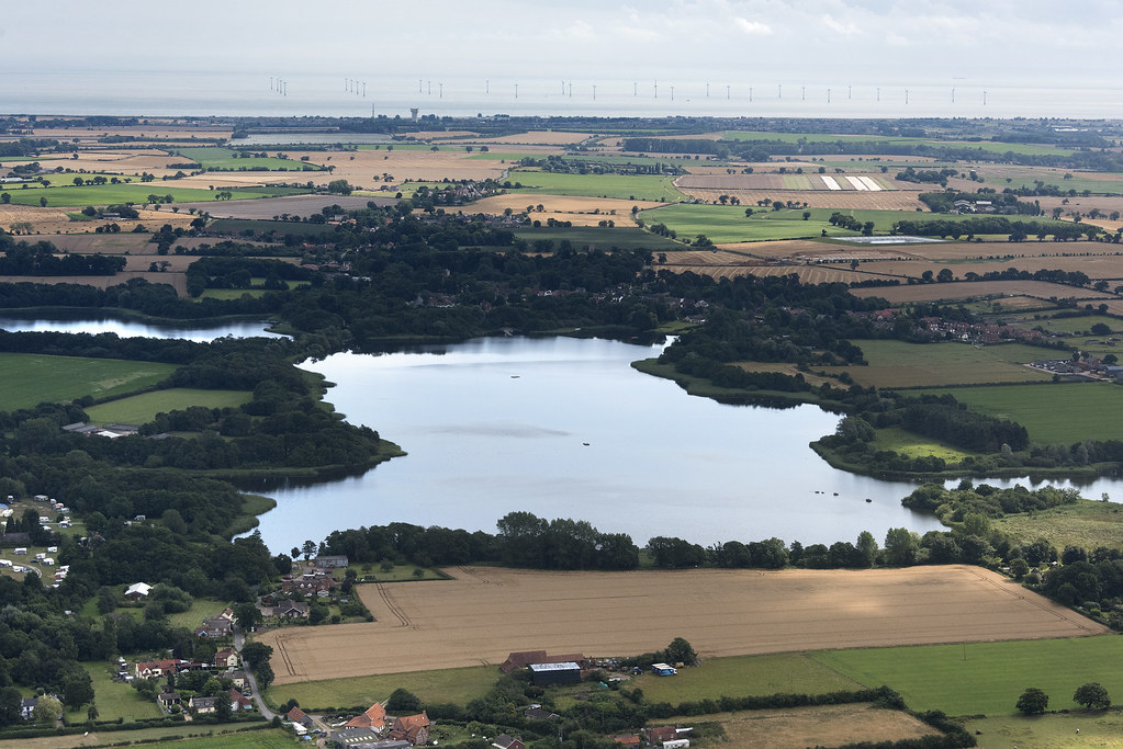 Filby Broad - Norfolk Broads UK aerial image