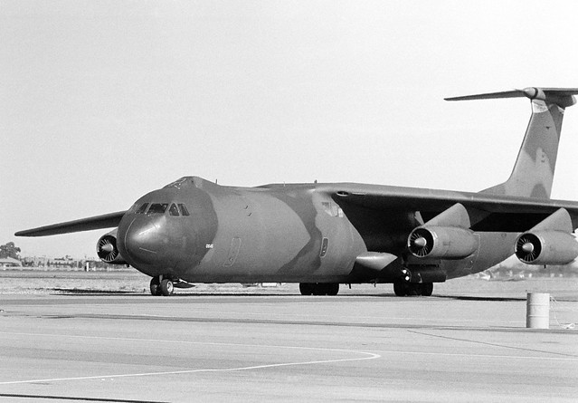 C-141B 64-0645 at Moffett Field, 1981