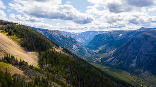 DJI_0394 by jeffreyshanor, Took a spontaneous trip from Sheridan, Wyoming to the Beartooth Highway. This steep, windy road is h
