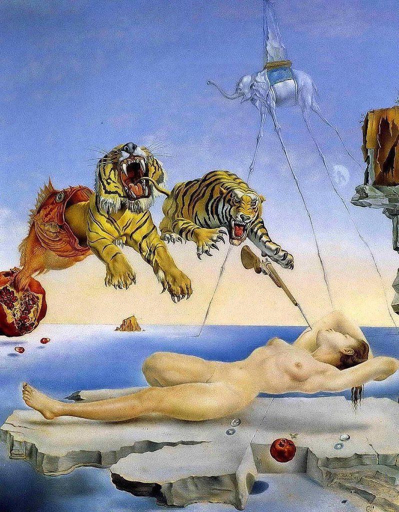 Salvador Dali, Dream caused by the flight of a bumblebee around a pomegranate a second before awakening