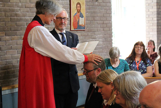 The commissioning of Alan Williamson by Bishop Jo Bailey-Wells.