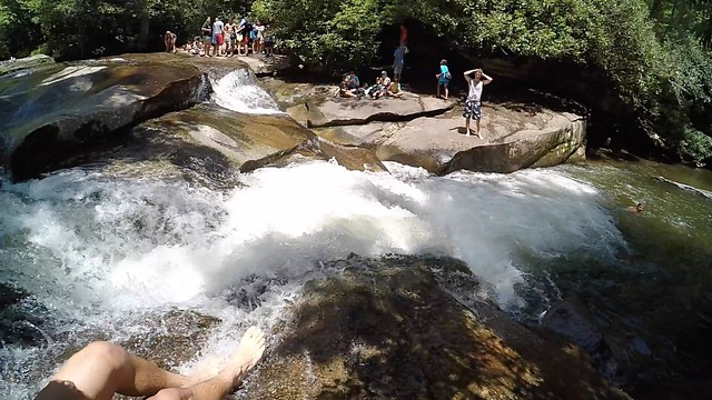 natural waterslide HMY Boy´s Hiking Trip - North Carolina - July 2019
