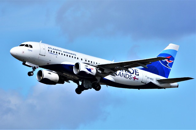 (CDG)  Atlantic Airways FAROE ISLANDS  Airbus A319  OY-RCG Takeoff runway 27L
