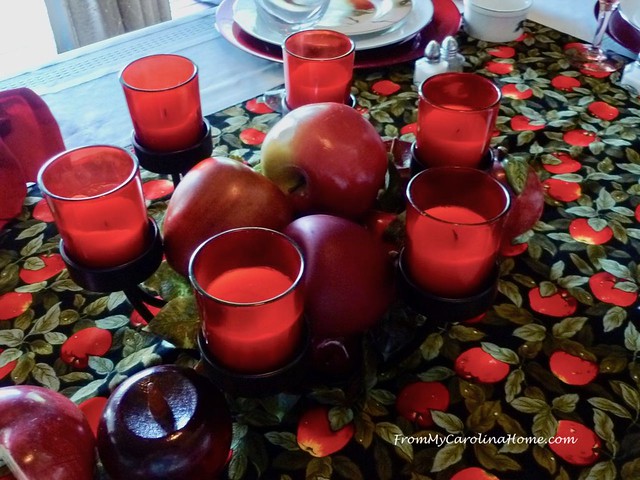 Apple Tablescape at FromMyCarolinaHome.com