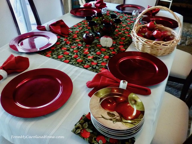 Apple Tablescape at FromMyCarolinaHome.com