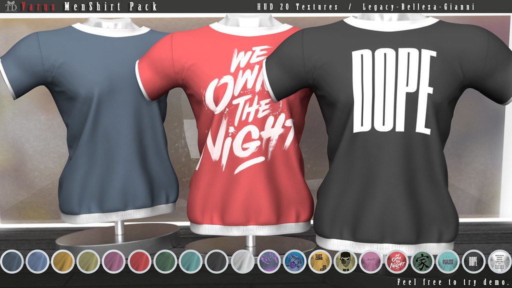 New*promo"TD" Varus Shirt PACK Color & Graphics
