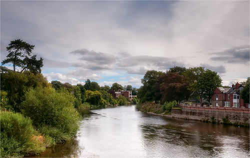river riverwye hereford herefordshire england city waterways