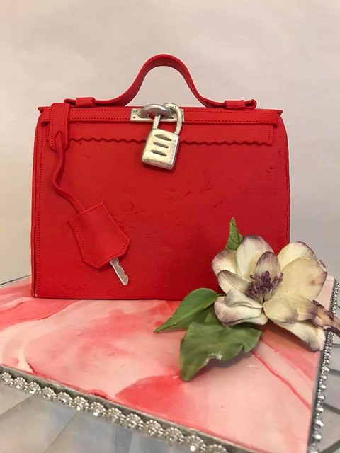 Red Handbag Cake by School of Cakes, LLC