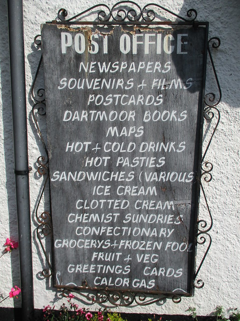 Post Office Notice Board Postbridge Dartmoor
