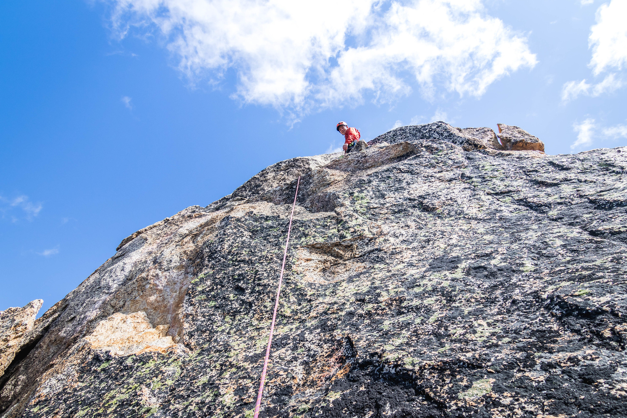 Belaying from the summit