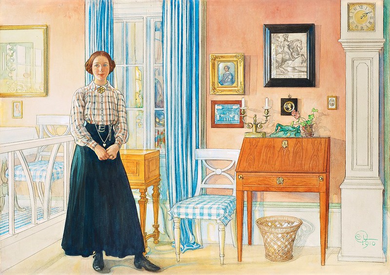 Carl Larsson (1853-1919) - Brita in the Drawing Room (1910)