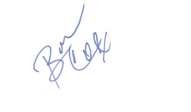 Bobby Cox autographed index card