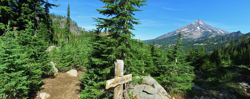 Mt. Jefferson from the junction of the Hunts Creek Trail and Pacific Crest Trail