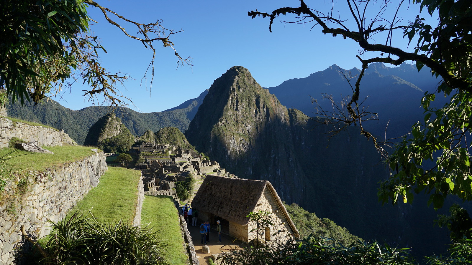 Bright dawn on  Machu Picchu