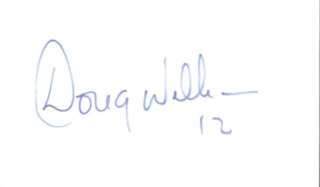 Doug Williams autographed index card